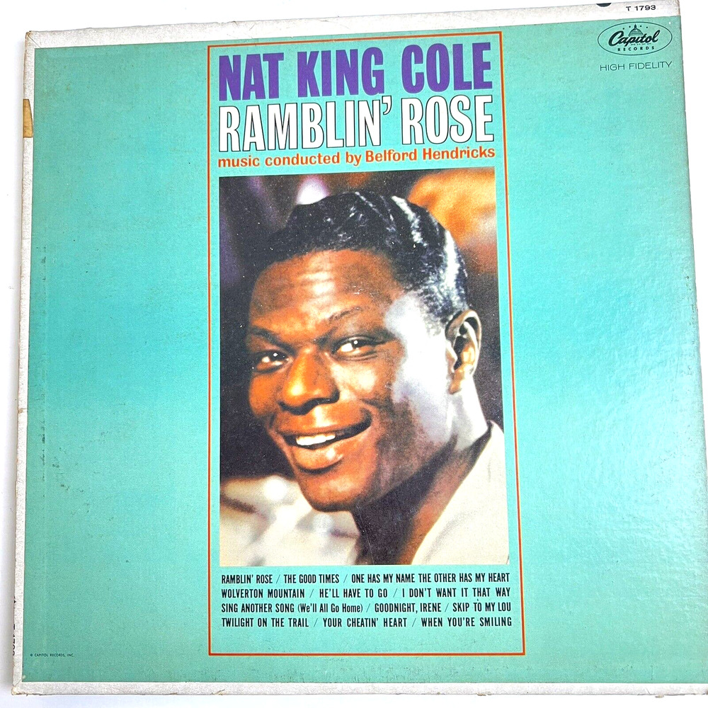 Nat King Cole Ramblin Rose Capitol Records 1962 Adult Easy Listnening LP Vinyl